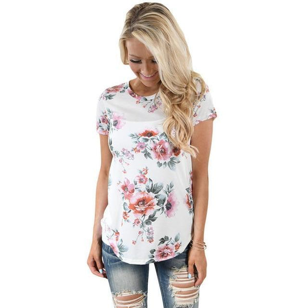 Short Sleeve O-Neck Striped Tees