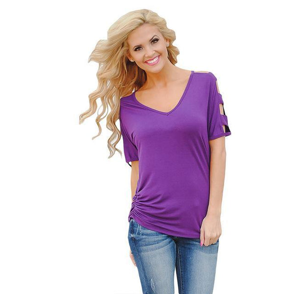 Short Sleeve O-Neck Striped Tees
