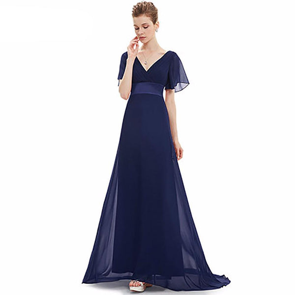 Flutter Sleeve Long Women Gown