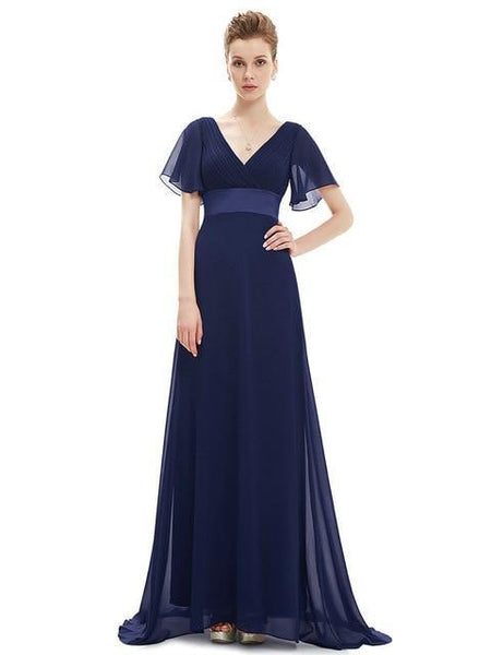 Flutter Sleeve Long Women Gown