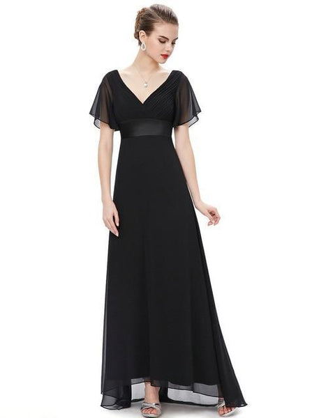 Flutter Sleeve Long Women Gown