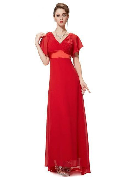 Flutter Sleeve Long Women Gown