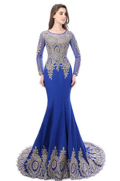 Kaftan Long Sleeve Mermaid Evening Dress