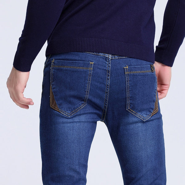 Casual Slim Fit Straight High Stretch Skinny Jeans
