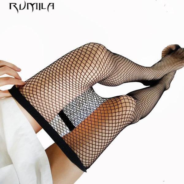 Medium Grid High Waist Stocking