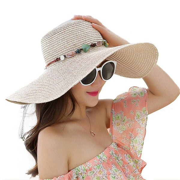 Colorful Stone Big Brim Sun Hats