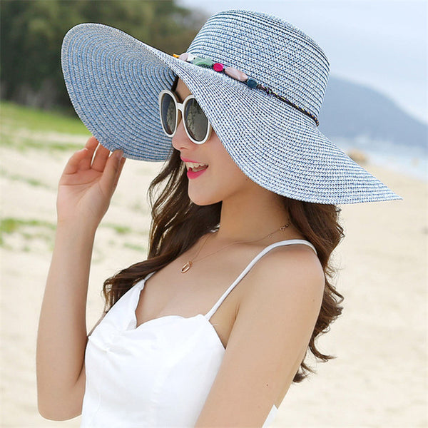 Colorful Stone Big Brim Sun Hats