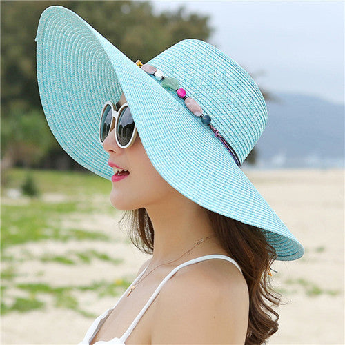 Colorful Stone Big Brim Sun Hats