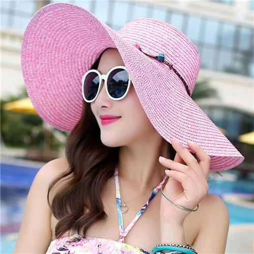 Colorful Stone Big Brim Sun Hats