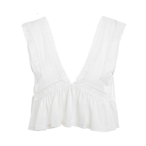 Sexy V Neck Chiffon Camisole Tank
