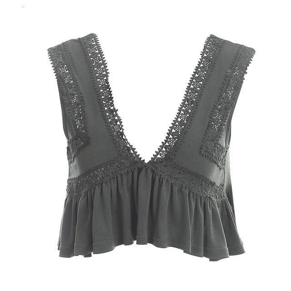 Sexy V Neck Chiffon Camisole Tank