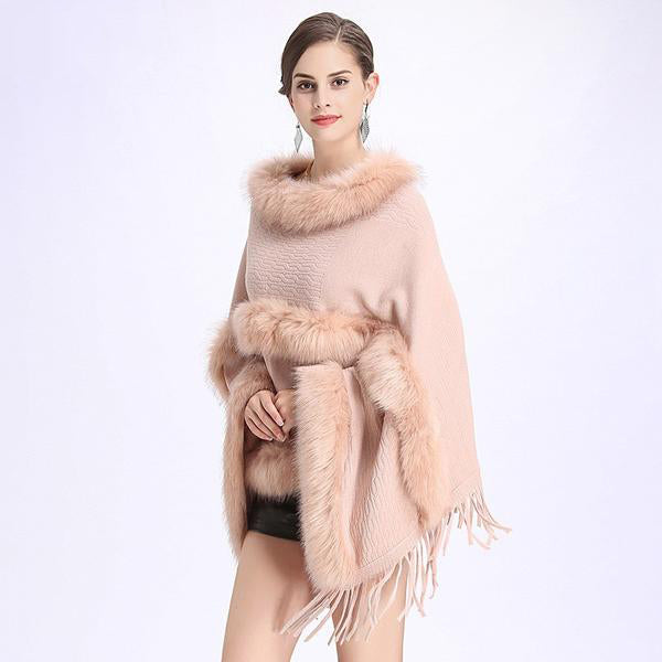 Fake Cashmere Two Layers Fur Scarves