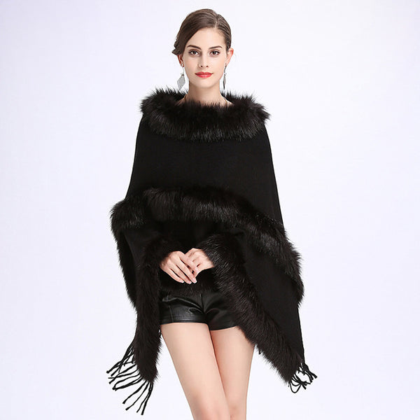 Fake Cashmere Two Layers Fur Scarves