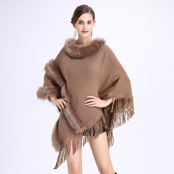 Fake Cashmere Two Layers Fur Scarves