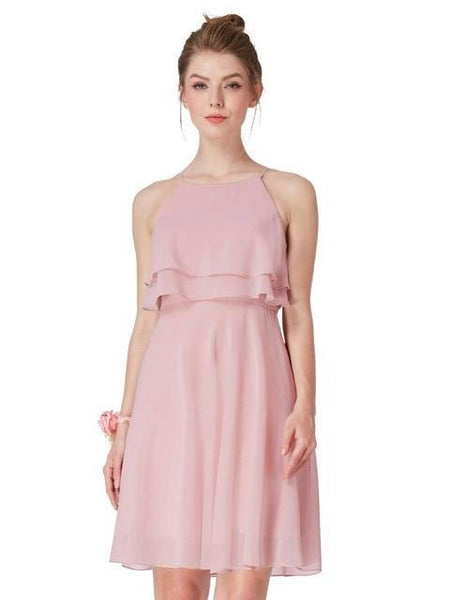 Cocktail Pink Chiffon Short Dresses