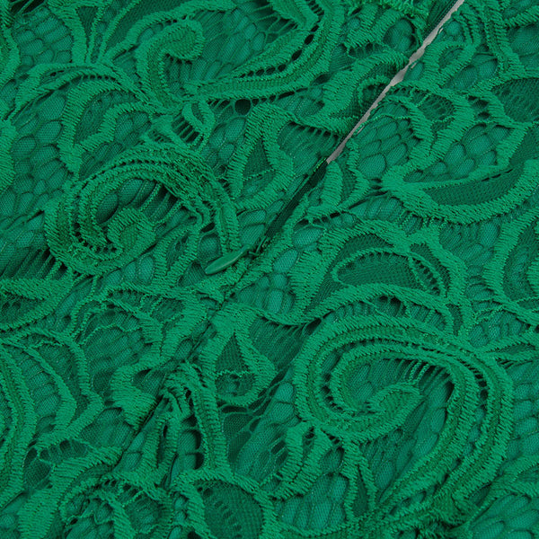 Hollow Out Floral Lace Dress