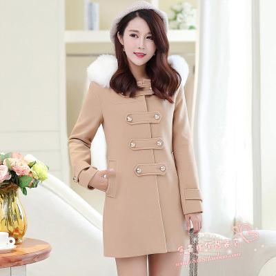 Fur Collar Woolen Coat