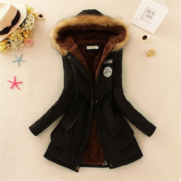 Long Parkas Thick Fur Coat