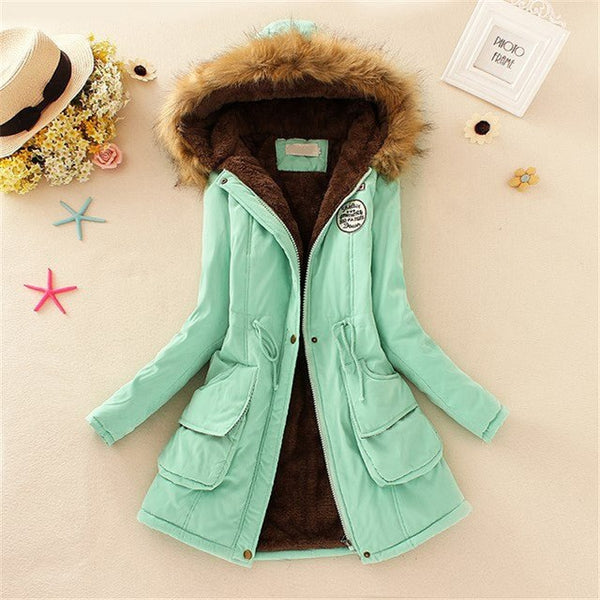 Long Parkas Thick Fur Coat