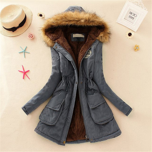 Long Parkas Thick Fur Coat