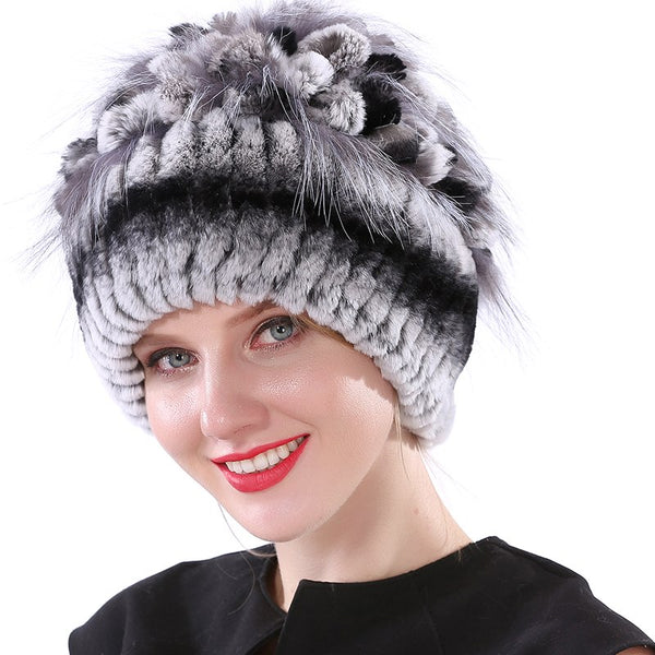 Real Rabbit Fur Hat