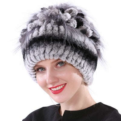 Real Rabbit Fur Hat