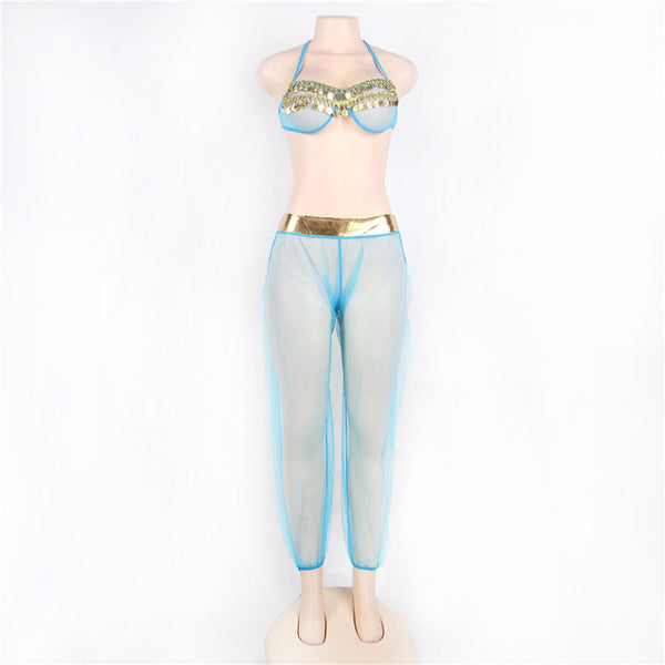 Thin Style Pole Dancing Bra Set