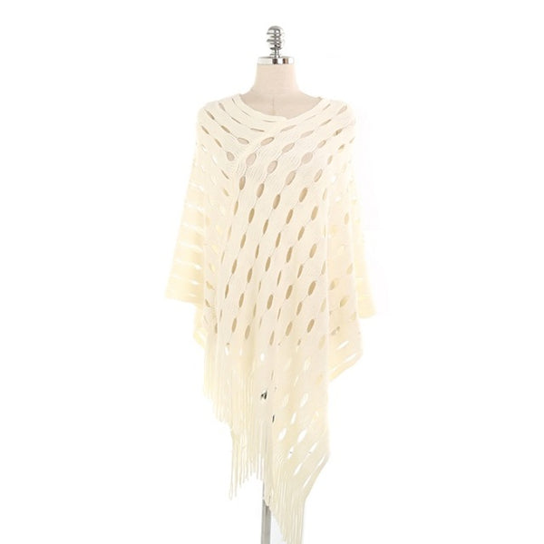 Shawl Solid Hole Pretty Warm Scarf
