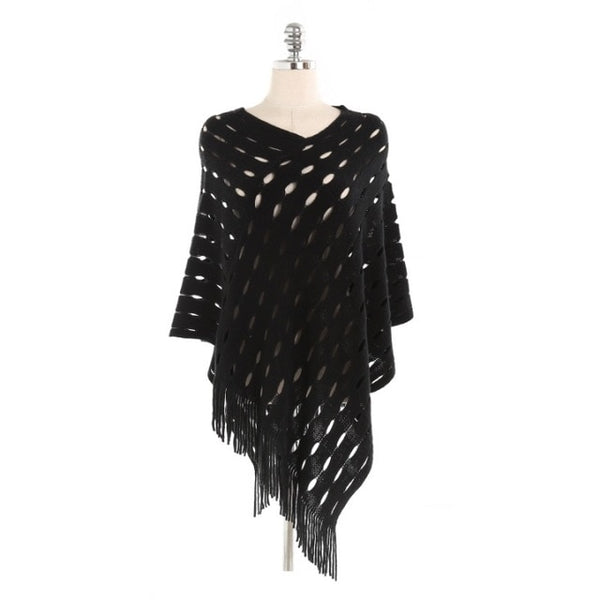 Shawl Solid Hole Pretty Warm Scarf