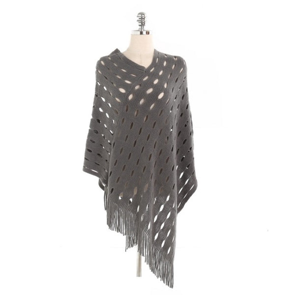 Shawl Solid Hole Pretty Warm Scarf