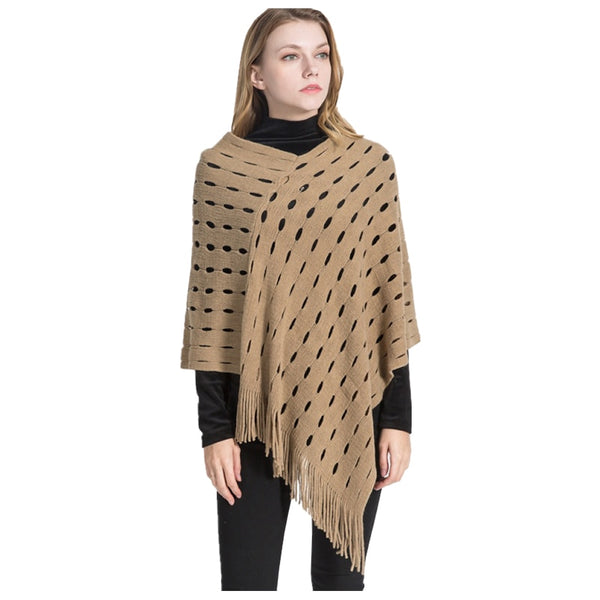 Shawl Solid Hole Pretty Warm Scarf
